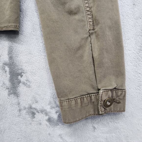 DKNY Petites Jacket Womens L Army Green Military Utility Button Front Grunge Y2K - Picture 6 of 13